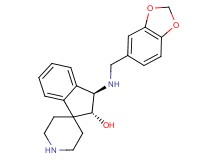 (2R*,3R*)-3-[(1,3-benzodioxol-5-ylmethyl)amino]-2,3-dihydrospiro[indene-1,4'-piperidin]-2-ol