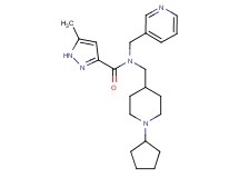 N-[(1-cyclopentyl-4-piperidinyl)methyl]-5-methyl-N-(3-pyridinylmethyl)-1H-pyrazole-3-carboxamide