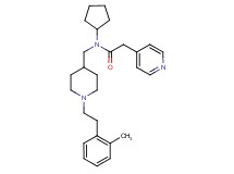 N-cyclopentyl-N-({1-[2-(2-methylphenyl)ethyl]-4-piperidinyl}methyl)-2-(4-pyridinyl)acetamide