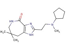 2-{2-[cyclopentyl(methyl)amino]ethyl}-7,7-dimethyl-5,6,7,8-tetrahydroimidazo[4,5-c]azepin-4(1H)-one