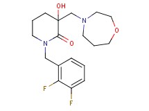 1-(2,3-difluorobenzyl)-3-hydroxy-3-(1,4-oxazepan-4-ylmethyl)-2-piperidinone