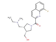 {(3R*,4R*)-4-{[ethyl(methyl)amino]methyl}-1-[(8-fluoroquinolin-2-yl)carbonyl]pyrrolidin-3-yl}methanol
