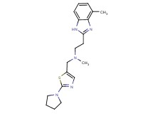 N-methyl-2-(4-methyl-1H-benzimidazol-2-yl)-N-[(2-pyrrolidin-1-yl-1,3-thiazol-5-yl)methyl]ethanamine