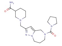 1-{[5-(1-pyrrolidinylcarbonyl)-5,6,7,8-tetrahydro-4H-pyrazolo[1,5-a][1,4]diazepin-2-yl]methyl}-3-piperidinecarboxamide