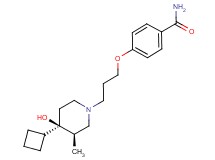 4-{3-[(3R*,4R*)-4-cyclobutyl-4-hydroxy-3-methylpiperidin-1-yl]propoxy}benzamide