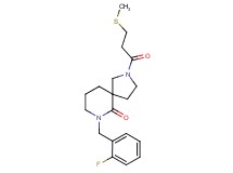 7-(2-fluorobenzyl)-2-[3-(methylthio)propanoyl]-2,7-diazaspiro[4.5]decan-6-one