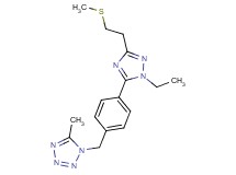 1-(4-{1-ethyl-3-[2-(methylthio)ethyl]-1H-1,2,4-triazol-5-yl}benzyl)-5-methyl-1H-tetrazole