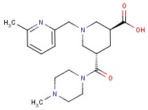 (3S*,5S*)-5-[(4-methyl-1-piperazinyl)carbonyl]-1-[(6-methyl-2-pyridinyl)methyl]-3-piperidinecarboxylic acid