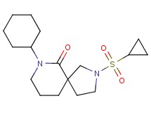 7-cyclohexyl-2-(cyclopropylsulfonyl)-2,7-diazaspiro[4.5]decan-6-one
