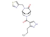 (1S*,5R*)-3-[(3-propyl-1H-pyrazol-4-yl)carbonyl]-6-(1,3-thiazol-4-ylmethyl)-3,6-diazabicyclo[3.2.2]nonan-7-one