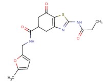 N-[(5-methyl-2-furyl)methyl]-7-oxo-2-(propionylamino)-4,5,6,7-tetrahydro-1,3-benzothiazole-5-carboxamide