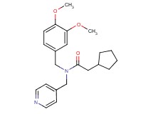 2-cyclopentyl-N-(3,4-dimethoxybenzyl)-N-(4-pyridinylmethyl)acetamide
