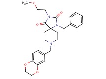 1-benzyl-8-(2,3-dihydro-1,4-benzodioxin-6-ylmethyl)-3-(2-methoxyethyl)-1,3,8-triazaspiro[4.5]decane-2,4-dione
