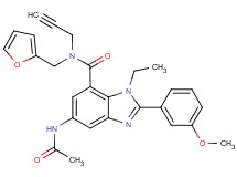 5-(acetylamino)-1-ethyl-N-(2-furylmethyl)-2-(3-methoxyphenyl)-N-2-propyn-1-yl-1H-benzimidazole-7-carboxamide