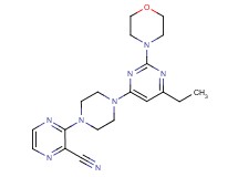 3-[4-(6-ethyl-2-morpholin-4-ylpyrimidin-4-yl)piperazin-1-yl]pyrazine-2-carbonitrile