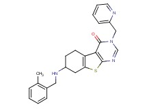 7-[(2-methylbenzyl)amino]-3-(2-pyridinylmethyl)-5,6,7,8-tetrahydro[1]benzothieno[2,3-d]pyrimidin-4(3H)-one
