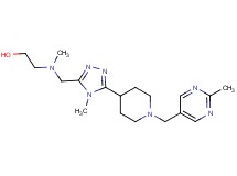 2-{methyl[(4-methyl-5-{1-[(2-methylpyrimidin-5-yl)methyl]piperidin-4-yl}-4H-1,2,4-triazol-3-yl)methyl]amino}ethanol