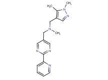1-(1,5-dimethyl-1H-pyrazol-4-yl)-N-methyl-N-[(2-pyridin-2-ylpyrimidin-5-yl)methyl]methanamine