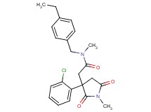2-[3-(2-chlorophenyl)-1-methyl-2,5-dioxo-3-pyrrolidinyl]-N-(4-ethylbenzyl)-N-methylacetamide
