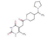 6-methyl-5-(2-oxo-2-{4-[1-(1-pyrrolidinyl)ethyl]-1-piperidinyl}ethyl)-2,4(1H,3H)-pyrimidinedione