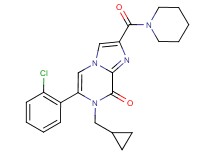 6-(2-chlorophenyl)-7-(cyclopropylmethyl)-2-(piperidin-1-ylcarbonyl)imidazo[1,2-a]pyrazin-8(7H)-one