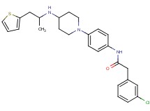 2-(3-chlorophenyl)-N-[4-(4-{[1-methyl-2-(2-thienyl)ethyl]amino}-1-piperidinyl)phenyl]acetamide