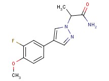 2-[4-(3-fluoro-4-methoxyphenyl)-1H-pyrazol-1-yl]propanamide
