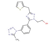 2-[5-[3-(5-methyl-1H-tetrazol-1-yl)phenyl]-3-(2-thienylmethyl)-1H-1,2,4-triazol-1-yl]ethanol