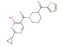 {1-[(2-cyclopropyl-4-hydroxypyrimidin-5-yl)carbonyl]piperidin-3-yl}(2-thienyl)methanone