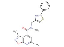 N,3,6-trimethyl-N-[(2-phenyl-1,3-thiazol-4-yl)methyl]isoxazolo[5,4-b]pyridine-4-carboxamide