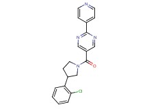 5-{[3-(2-chlorophenyl)-1-pyrrolidinyl]carbonyl}-2-(4-pyridinyl)pyrimidine