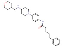 5-phenyl-N-(4-{4-[(tetrahydro-2H-pyran-4-ylmethyl)amino]-1-piperidinyl}phenyl)pentanamide