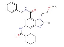 N-benzyl-5-[(cyclohexylcarbonyl)amino]-1-(2-methoxyethyl)-1H-benzimidazole-7-carboxamide