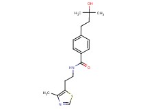 4-(3-hydroxy-3-methylbutyl)-N-[2-(4-methyl-1,3-thiazol-5-yl)ethyl]benzamide