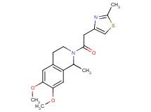 6,7-dimethoxy-1-methyl-2-[(2-methyl-1,3-thiazol-4-yl)acetyl]-1,2,3,4-tetrahydroisoquinoline