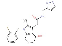 2-[1-(2-fluorobenzyl)-2-methyl-4-oxo-4,5,6,7-tetrahydro-1H-indol-3-yl]-N-(1H-pyrazol-3-ylmethyl)acetamide