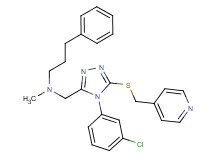 ({4-(3-chlorophenyl)-5-[(4-pyridinylmethyl)thio]-4H-1,2,4-triazol-3-yl}methyl)methyl(3-phenylpropyl)amine