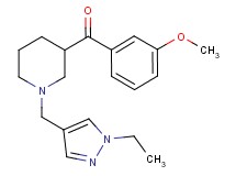 {1-[(1-ethyl-1H-pyrazol-4-yl)methyl]-3-piperidinyl}(3-methoxyphenyl)methanone