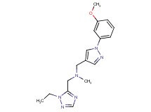 1-(1-ethyl-1H-1,2,4-triazol-5-yl)-N-{[1-(3-methoxyphenyl)-1H-pyrazol-4-yl]methyl}-N-methylmethanamine