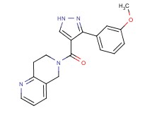 6-{[3-(3-methoxyphenyl)-1H-pyrazol-4-yl]carbonyl}-5,6,7,8-tetrahydro-1,6-naphthyridine