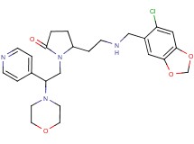 5-(2-{[(6-chloro-1,3-benzodioxol-5-yl)methyl]amino}ethyl)-1-[2-(4-morpholinyl)-2-(4-pyridinyl)ethyl]-2-pyrrolidinone