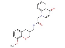 N-[(8-methoxy-3,4-dihydro-2H-chromen-3-yl)methyl]-2-(4-oxoquinolin-1(4H)-yl)acetamide