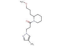 2-(3-methoxypropyl)-1-[3-(4-methyl-1H-pyrazol-1-yl)propanoyl]piperidine