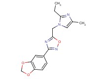 3-(1,3-benzodioxol-5-yl)-5-[(2-ethyl-4-methyl-1H-imidazol-1-yl)methyl]-1,2,4-oxadiazole