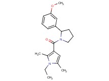 1-ethyl-3-{[2-(3-methoxyphenyl)-1-pyrrolidinyl]carbonyl}-2,5-dimethyl-1H-pyrrole