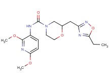 N-(2,6-dimethoxypyridin-3-yl)-2-[(5-ethyl-1,2,4-oxadiazol-3-yl)methyl]morpholine-4-carboxamide