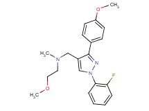 N-{[1-(2-fluorophenyl)-3-(4-methoxyphenyl)-1H-pyrazol-4-yl]methyl}-2-methoxy-N-methylethanamine