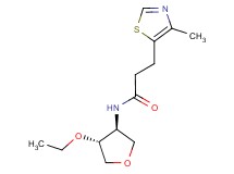 N-[(3S*,4R*)-4-ethoxytetrahydrofuran-3-yl]-3-(4-methyl-1,3-thiazol-5-yl)propanamide