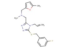 ({4-allyl-5-[(3-fluorobenzyl)thio]-4H-1,2,4-triazol-3-yl}methyl)methyl[(5-methyl-2-furyl)methyl]amine