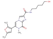 6-(2,5-dimethyl-3-furyl)-N-(5-hydroxypentyl)-7-methyl-8-oxo-7,8-dihydroimidazo[1,2-a]pyrazine-2-carboxamide